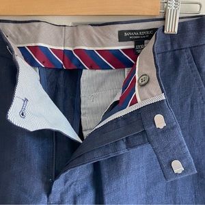 Banana Republic, Modern Slim Fit 100% Linen Dress Pant, SIZE: 32/30, COLOR: Navy